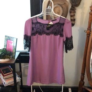 Vintage style lace detail shift dress